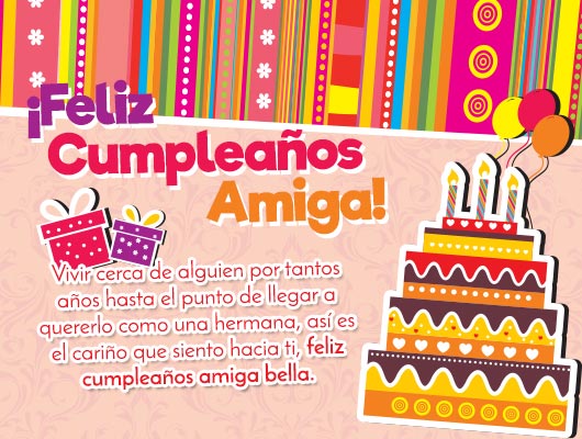 Feliz Cumpleaños Amiga - FrasesBonitasWeb.